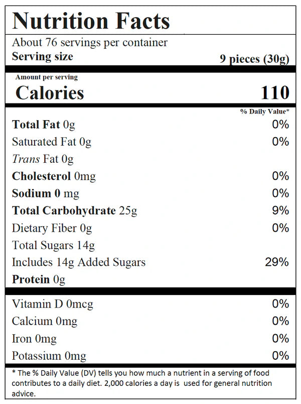 Candy Pros Sanded Vegan Pectin Cubes Assorted